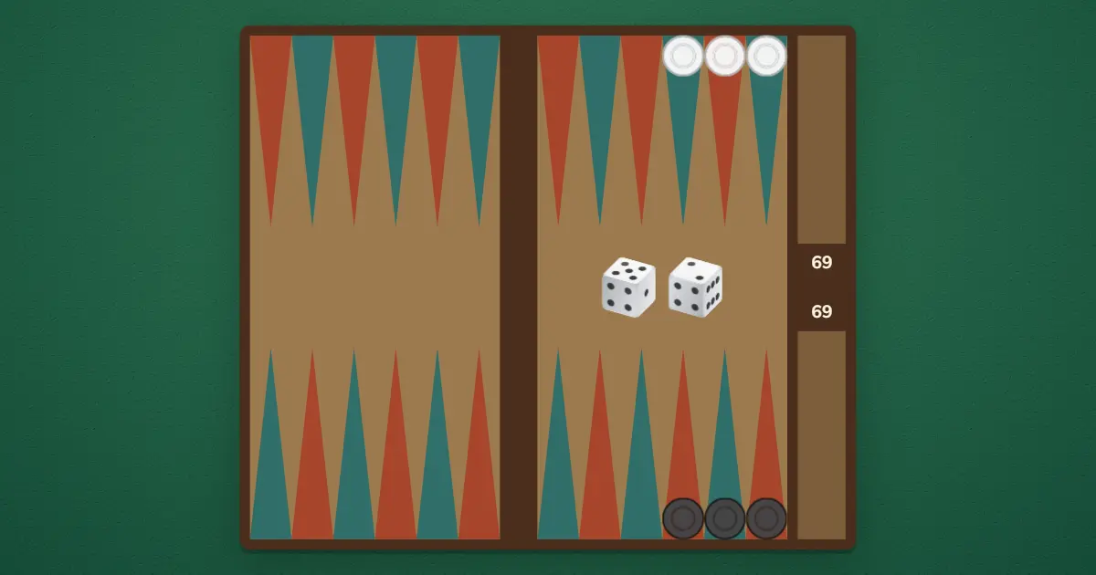 Tablero de Backgammon (Hypergammon)