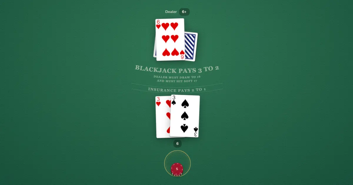 Tablero de Double Deck Blackjack