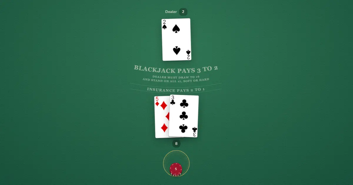 Tablero de European Blackjack