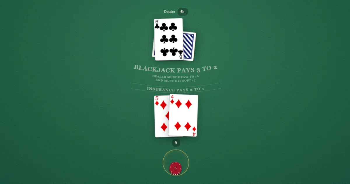 Tablero de Single Deck Blackjack