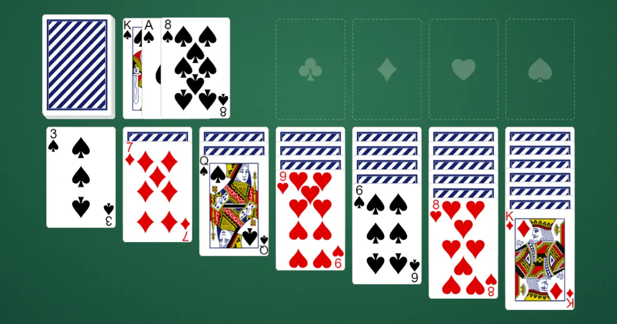Tablero de Klondike Draw Three