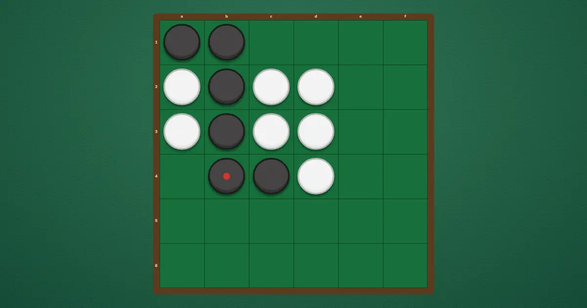 Tablero de Reversi 6x6
