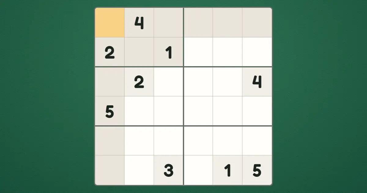 Tablero de 6x6 Sudoku